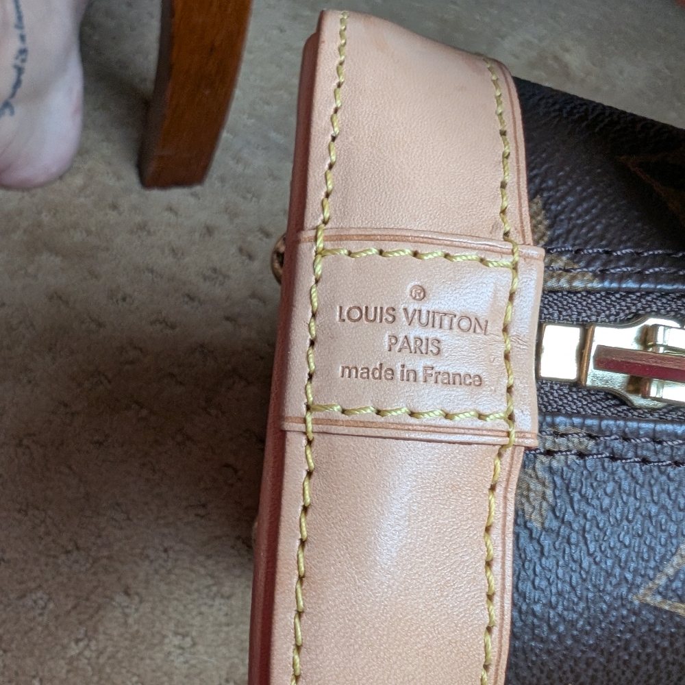 Louis Vuitton Alma BB Coated Monogram Fabric With Leather Accents Purse Hand Bag - Picture 14 of 16